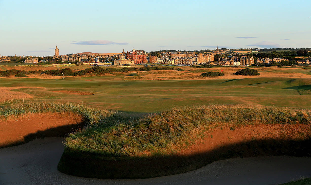 The infamous 'Hell' bunker comes into play at the par-5 14th
